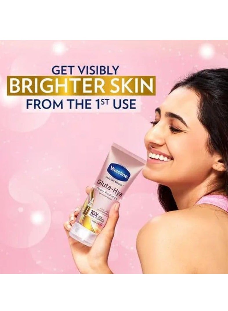 Vaseline Gluta-Hya Dewy Radiance Lotion for Face & Body | Gives Brighter Skin | Glutathione & Niacinamide Infused Moisturizer, 200ml - Image 2