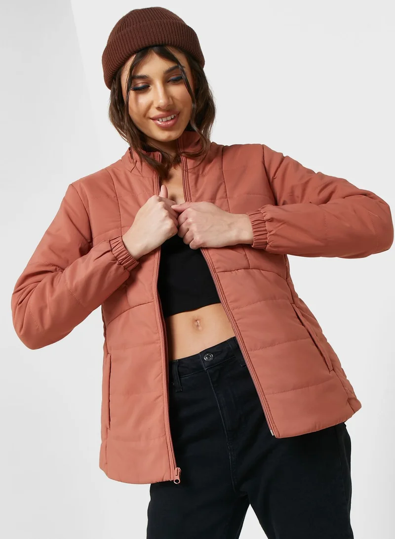 Urban Minx Urban Minx Urban Minx Longline Padded Jacket With Hood