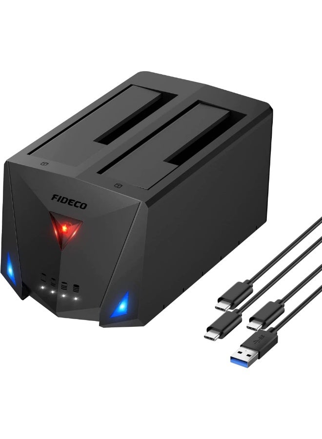 FIDECO USB 3.2 Gen 1 to SATA HDD SSD Docking Station YPZ220C for 2.5" & 3.5" Drives, Supports up to 18TB - Image 1