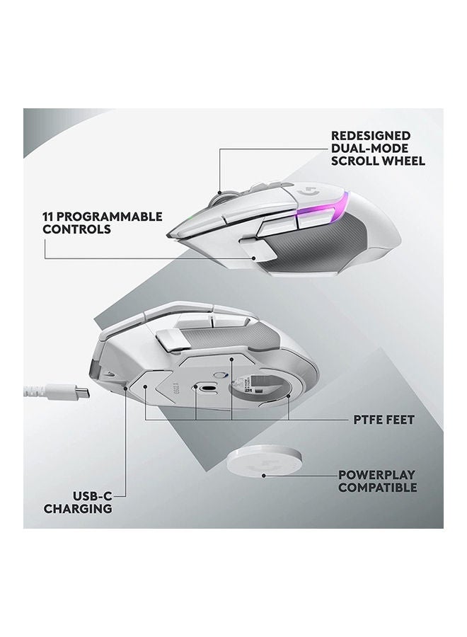 Logitech G502 X Plus Wireless Gaming Mouse - White - Image 4