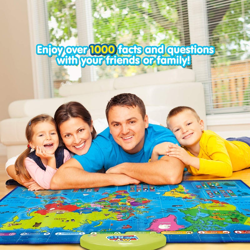 BEST LEARNING i-Poster My World Interactive Map - Educational Talking Toy for Children of Ages 5 to 12 Years Old - Ideal Educational Birthday Gift - Image 2