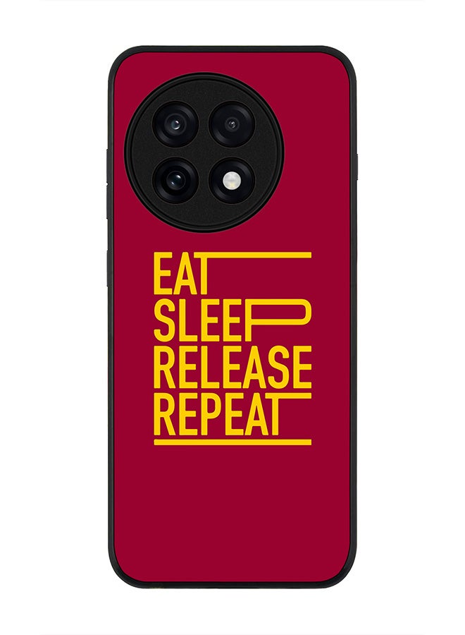 Stylizedd For OnePlus 13R / Ace 5 Pro Case,Slim fit Camera Protection, Shockproof Thin Phone cover  - Eat Sleep Release Repeat