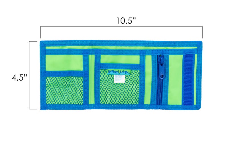 Stephen Joseph, Kids Unisex Wallet, Toddler Wallet for Boys and Girls with Applique Designs, Screen Printed Zippered Coin Pocket, Shark - Image 5