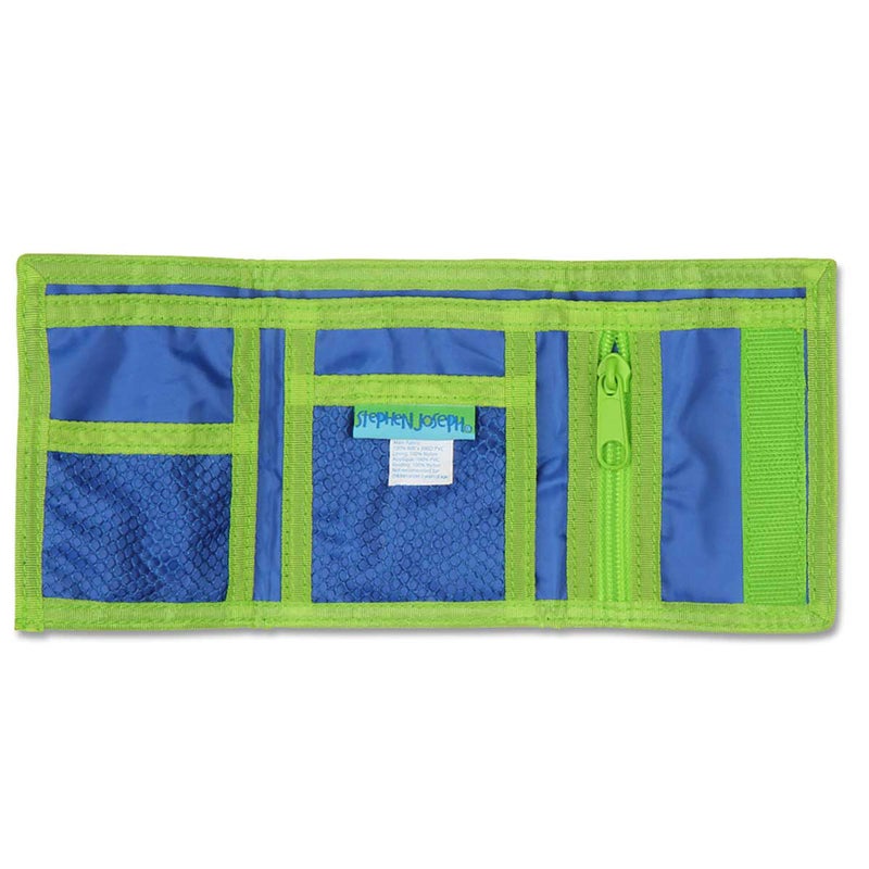 Stephen Joseph, Kids Unisex Wallet, Toddler Wallet for Boys and Girls with Applique Designs, Screen Printed Zippered Coin Pocket, Shark - Image 2