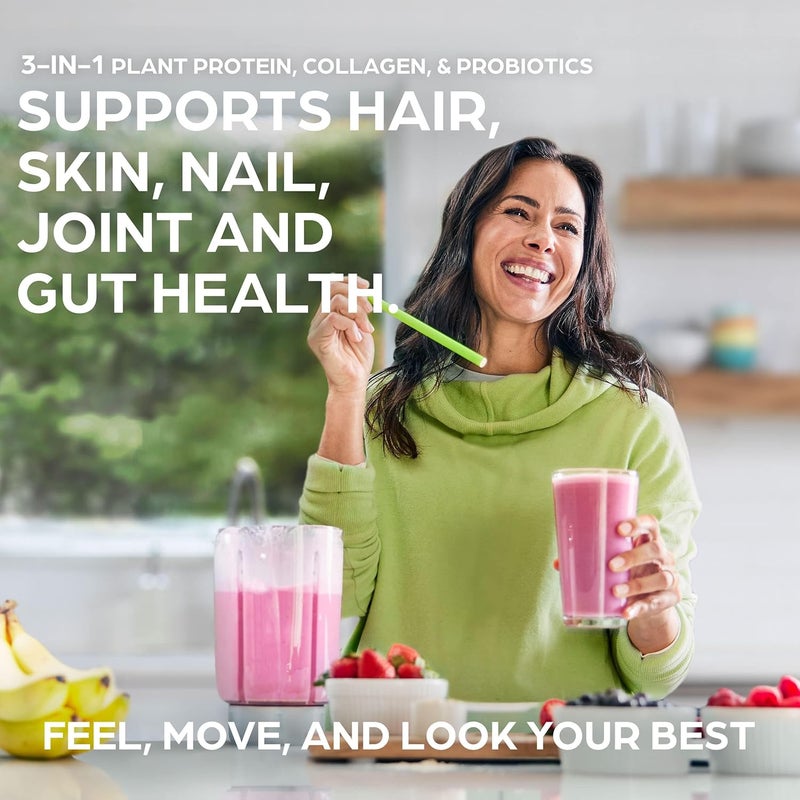 Orgain Protein Powder  Collagen Vanilla Bean  25g of Protein 10g Collagen Peptides Type I  III 1B CFU Probiotics Supports Hair Skin Nail Joint  Gut Health Gluten Free  16lb - Image 3