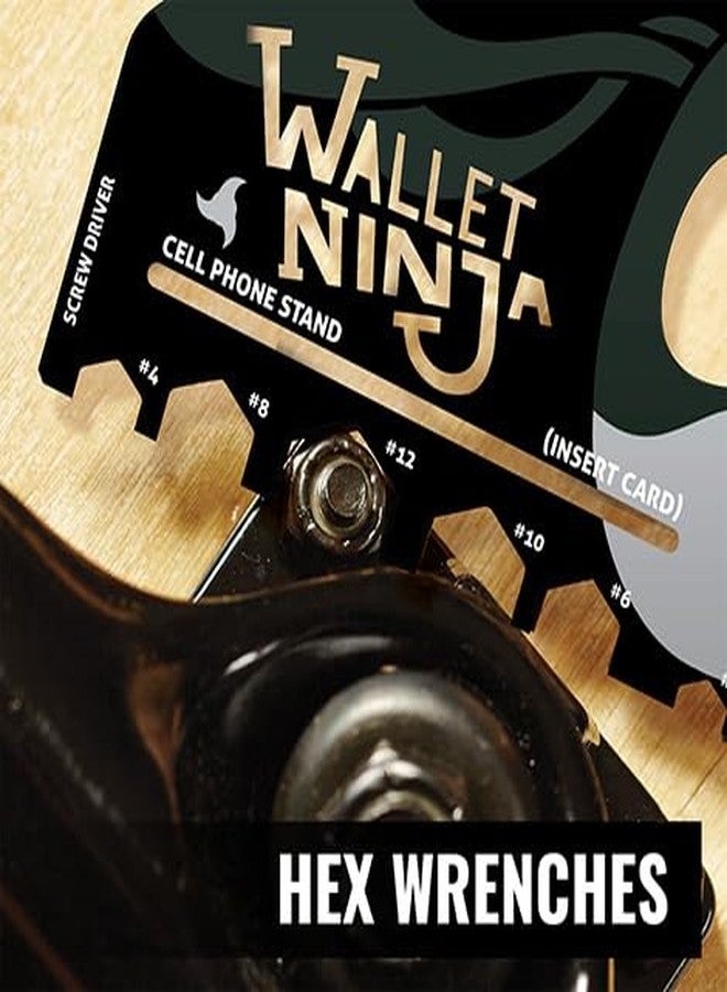 Wallet Ninja Multitool Card - 18 in 1 Credit Card Size Multi-Tool for Quick Repairs, EDC Survival Gear, Bottle Opener, Camping - Cool Gadget and Stocking Stuffer - 2 pack - Image 4