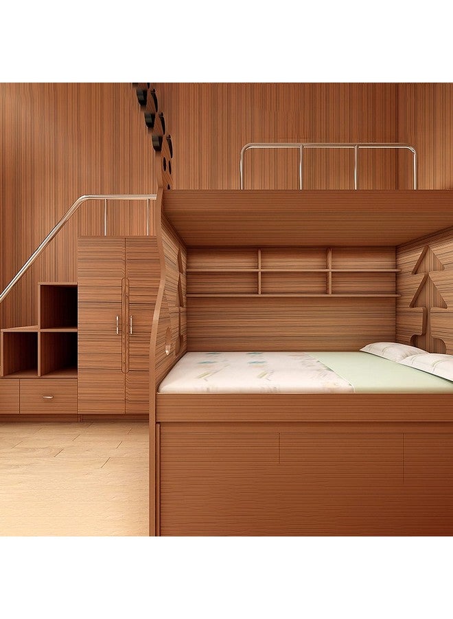 wolpin Wall Stickers Furniture Wallpaper Wood (45 X 600 Cm) Door, Diy Vinyl, Almirah, Solid Shelf Liner, Revamp Desk Table Top, Wardrobe, Kitchen Cupboard Decoration Self Adhesive, Brown - Image 5