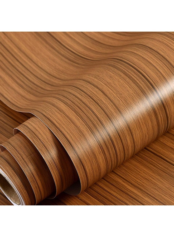 wolpin Wall Stickers Furniture Wallpaper Wood (45 X 600 Cm) Door, Diy Vinyl, Almirah, Solid Shelf Liner, Revamp Desk Table Top, Wardrobe, Kitchen Cupboard Decoration Self Adhesive, Brown - Image 4