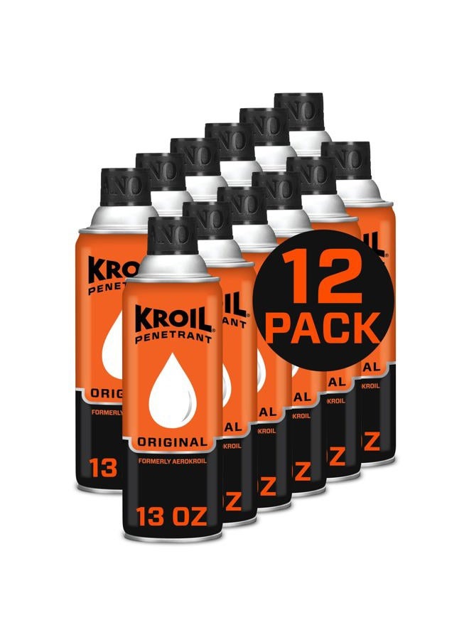 Kroil Original Penetrating Oil (Aerosol Spray-13oz Can-Case of 12) | Penetrant for Rusted Bolts, Metal, Hinges, Chains, Moving Parts | Rust, Corrosion Inhibitor (KS132C) - Image 1