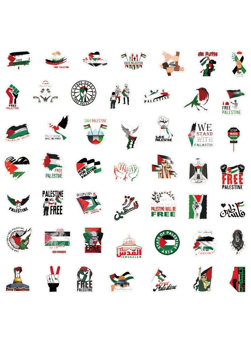 100pcs Free Palestine Stickers Vinyl Waterproof DIY Sticker for Water Bottles Laptop Luggage Scrapbook Party Cups Decorations for Women Men Girls Teens Adult - Image 2