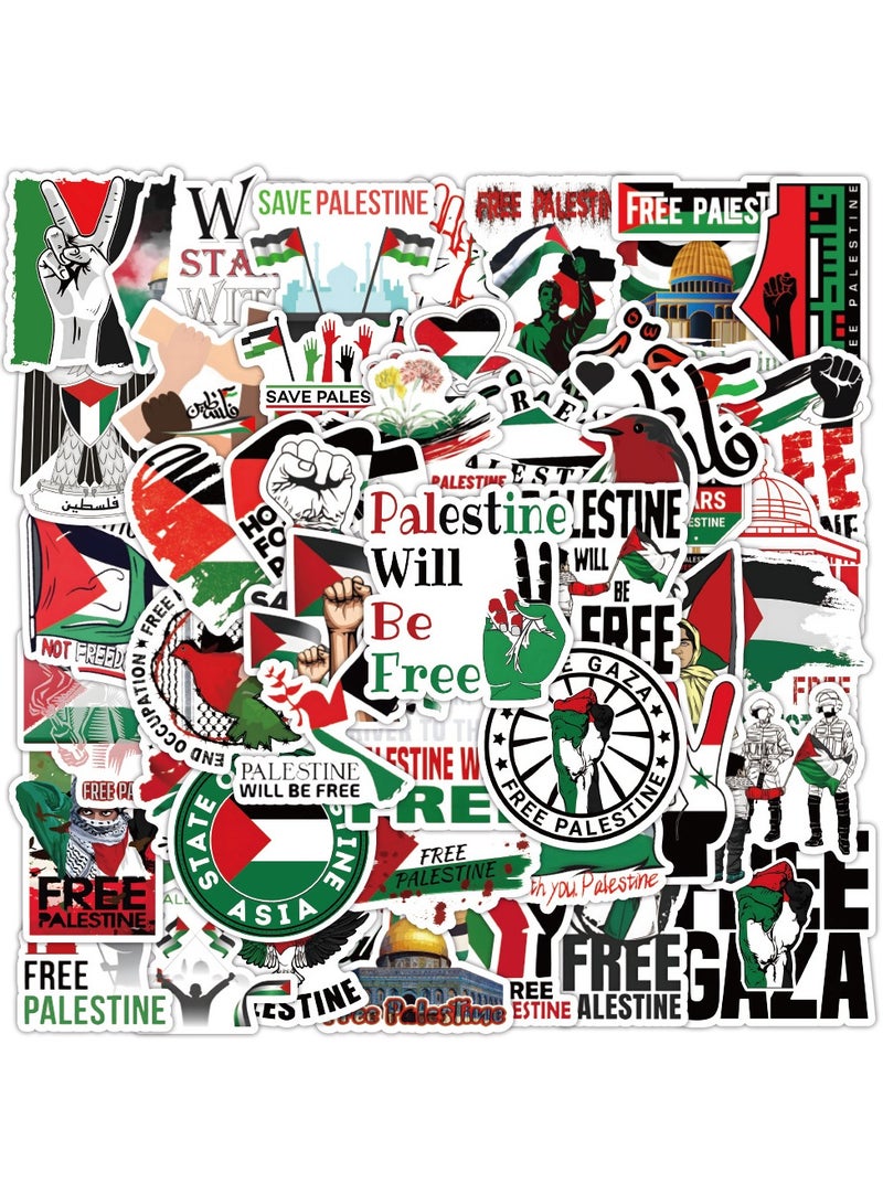 100pcs Free Palestine Stickers Vinyl Waterproof DIY Sticker for Water Bottles Laptop Luggage Scrapbook Party Cups Decorations for Women Men Girls Teens Adult - Image 5