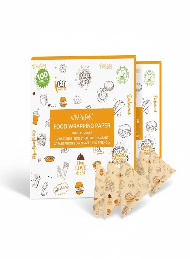 WRAP n PAK Wrapping Paper Sheets (Pack of 2) | 200 Sheets | FDA Approved | 100% Food Grade | Oil Resistant & Non Soggy | Reheatable | Parchment Paper | Brown Delight, 11×12 inch - Image 1