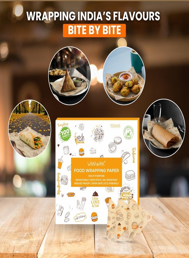 WRAP n PAK Wrapping Paper Sheets (Pack of 2) | 200 Sheets | FDA Approved | 100% Food Grade | Oil Resistant & Non Soggy | Reheatable | Parchment Paper | Brown Delight, 11×12 inch - Image 5