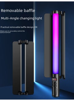 Generic RGB Photography Stick Light Handheld Lighting Portable Photo Shooting Video Shooting Fill Light Indoor Live Studio Atmosphere Light-Color:[RGB Light Supplement Rod★Professional Baffle] Light Supplement Stick  - Image 4
