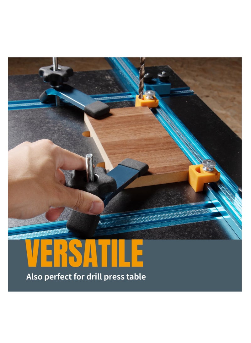 SYOSI T-Track Hold Down Clamp, Double Cut Profile Universal T-Track Clamps,  T Track for Woodworking Jigs and Fixtures, 5-1/2" L x 1-1/8" W, 2 Pack, T Track Clamps for Woodworking - Image 5