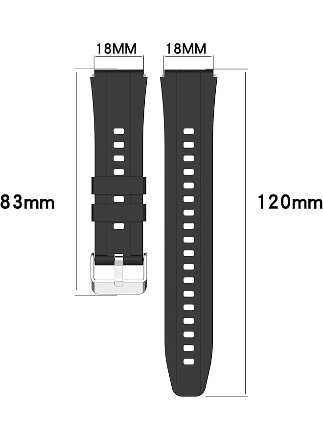 erorex 2Pack Silicone Watch Bands Compatible For Huawei Watch Gt 4 Smartwatch Replacement Soft Wristband Sport Band Bracelet Waterproof Sport Strap For Huawei Watch Gt 4 41Mm Smartwatch Accessories  - Image 3