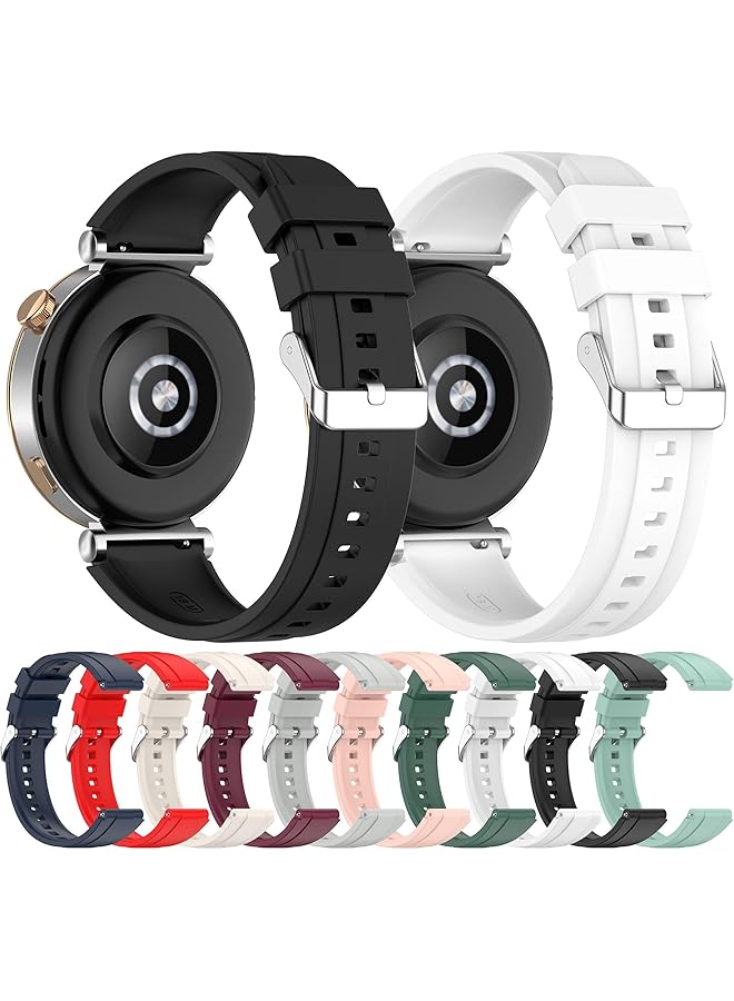 erorex 2Pack Silicone Watch Bands Compatible For Huawei Watch Gt 4 Smartwatch Replacement Soft Wristband Sport Band Bracelet Waterproof Sport Strap For Huawei Watch Gt 4 41Mm Smartwatch Accessories  - Image 2