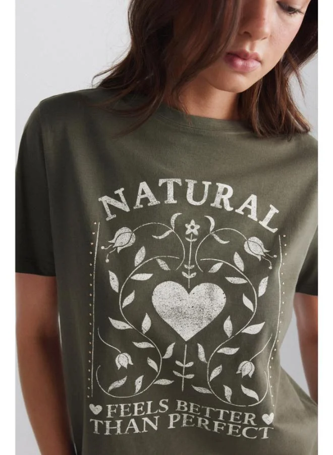 Springfield  Boho print short sleeve T-shirt for Women | Best Price UAE