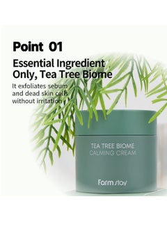 FARMSTAY FARMSTAY TeaTree Biome Calming Cream - Day & Night Daily Face Moisturizer cream for Women & Men, Calming & Hydrating Cream for Dry, Sensitive, Itchy Skin, Acne, Korean Skin Care 2.70 Fl. Oz / 80ml  - Image 3