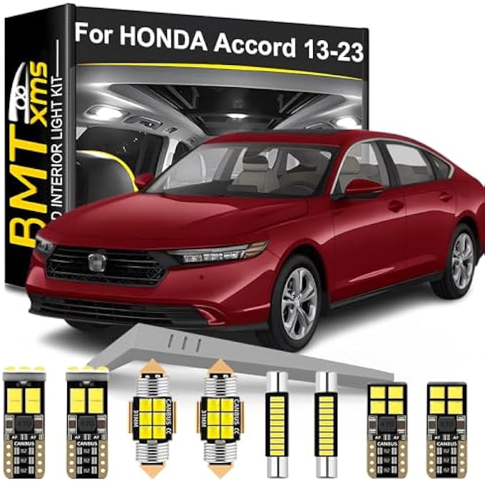 BMT xms 16 Pieces Led Interior Light Kit Replacement For Honda Accord Sedan Coupe 20132023 6000K Cool White Bulbs - Image 1