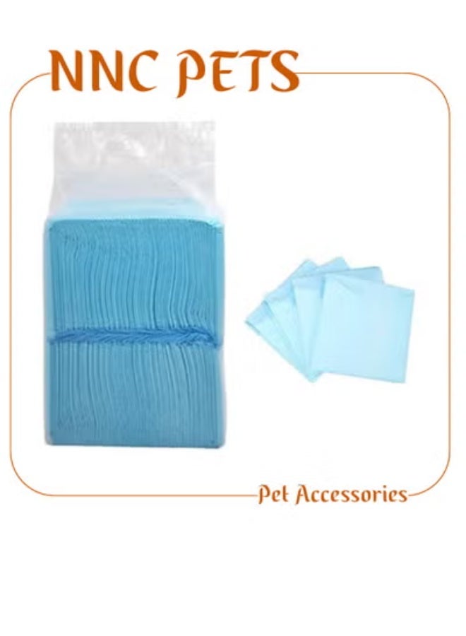 NNC PETS Dog disposable urine pads, 5-layer thickened high absorbent dog potty training diaper pads with a leak-proof design, Pet training pads for Dogs, Cats & Other small pets (100Pcs) Blue - Image 1