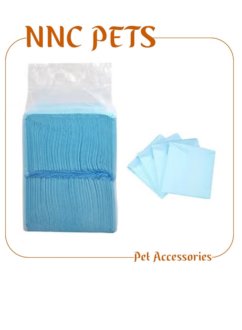 NNC PETS Dog disposable urine pads, 5-layer thickened high absorbent dog potty training diaper pads with a leak-proof design, Pet training pads for Dogs, Cats & Other small pets (100Pcs) Blue - Image 1