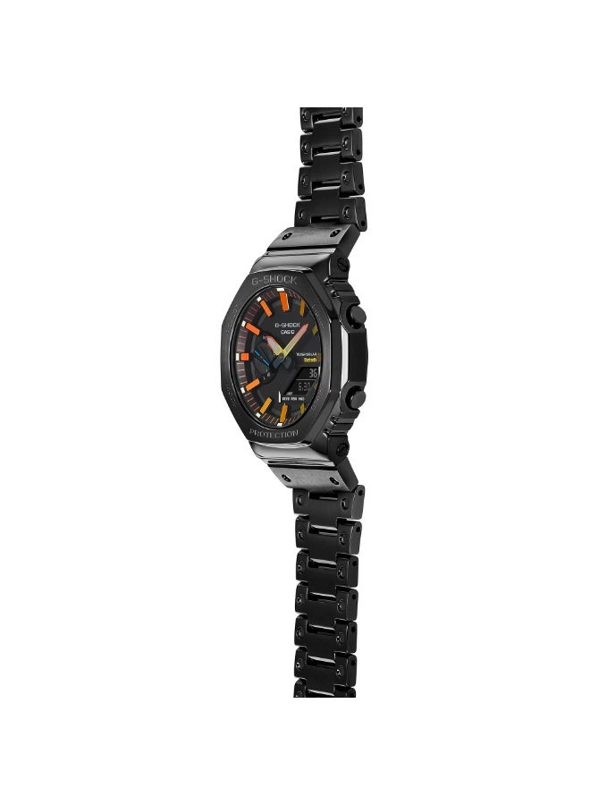 G-SHOCK Casio G‑SHOCK GM‑B2100BPC‑1A Full‑Metal “Polychromatic Accents” 40th Anniversary – Black IP with Rainbow Gradient Markers, Bluetooth Solar, 200 m  - Image 3