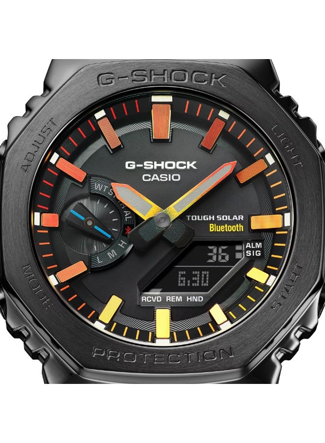 G-SHOCK Casio G‑SHOCK GM‑B2100BPC‑1A Full‑Metal “Polychromatic Accents” 40th Anniversary – Black IP with Rainbow Gradient Markers, Bluetooth Solar, 200 m  - Image 5