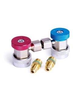 AMAZOR Car Ac R134a Quick Coupler Adapter Automotive High Low Pressure Adapter 14 inch 