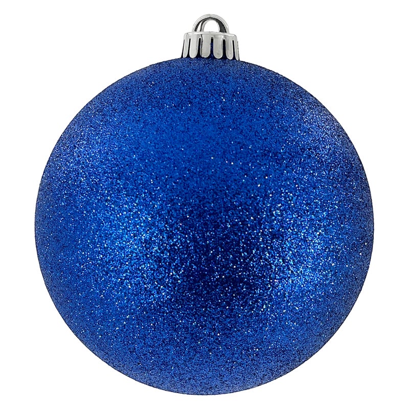 CHRISTMAS MAGIC Bauble Glitter Blue 15cm 1Pc/PVC Box