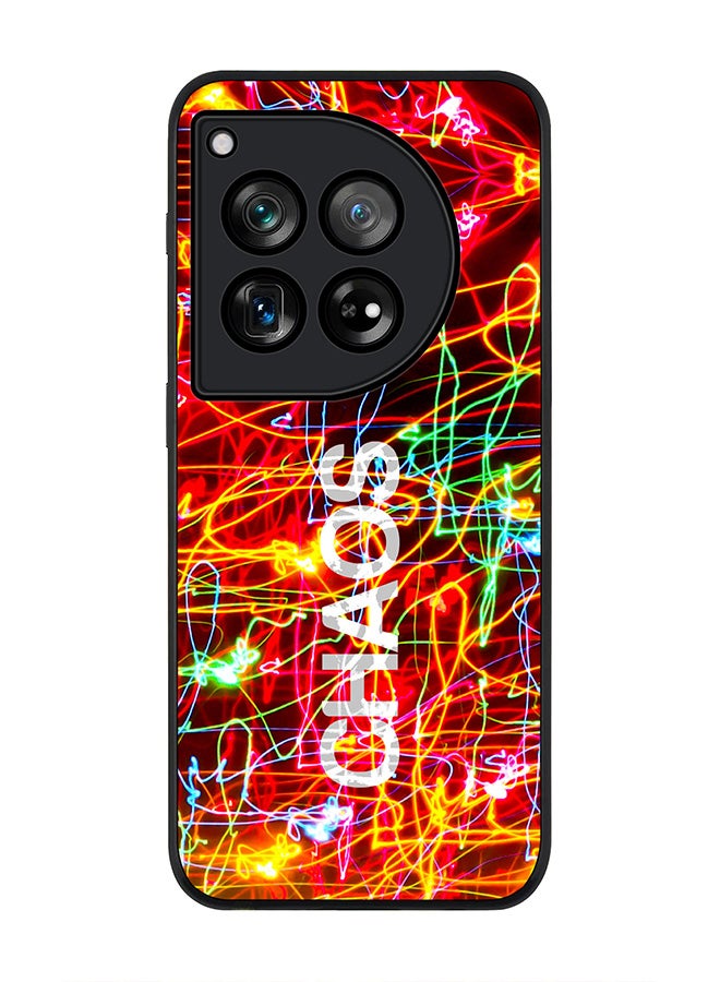 Stylizedd Rugged Black edge case for OnePlus 12R / OnePlus Ace 3 5G, Slim fit Soft Case Flexible Rubber Edges Anti Drop TPU Gel Thin Cover -  Chaos - Image 1