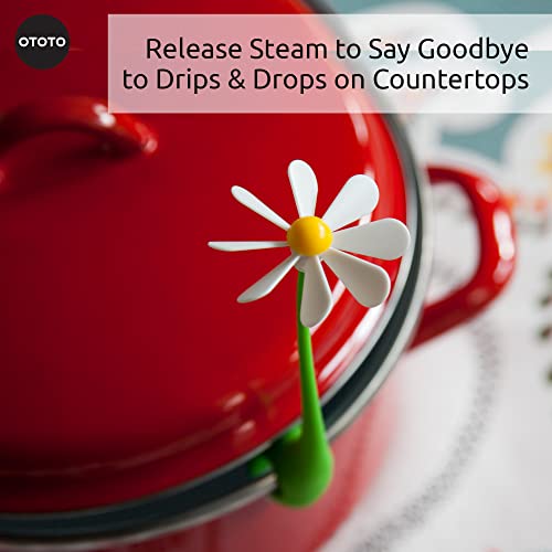 OTOTO New Flower Power Steam Releaser - Fun Kitchen Gadgets - Spinning Flower Lid Holder On Pot & Lid Lifter - Cool Kitchen Gadgets - Cute Gifts for Women, Kitchen Accessories Gadgets - Image 3