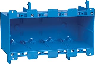 Thomas & Betts Thomas & Betts Carlon B468R Work Outlet Box, 4 Gang, 7.57-Inch Length by 2.89-Inch Width by 3.56-Inch Depth, Blue  - Image 1