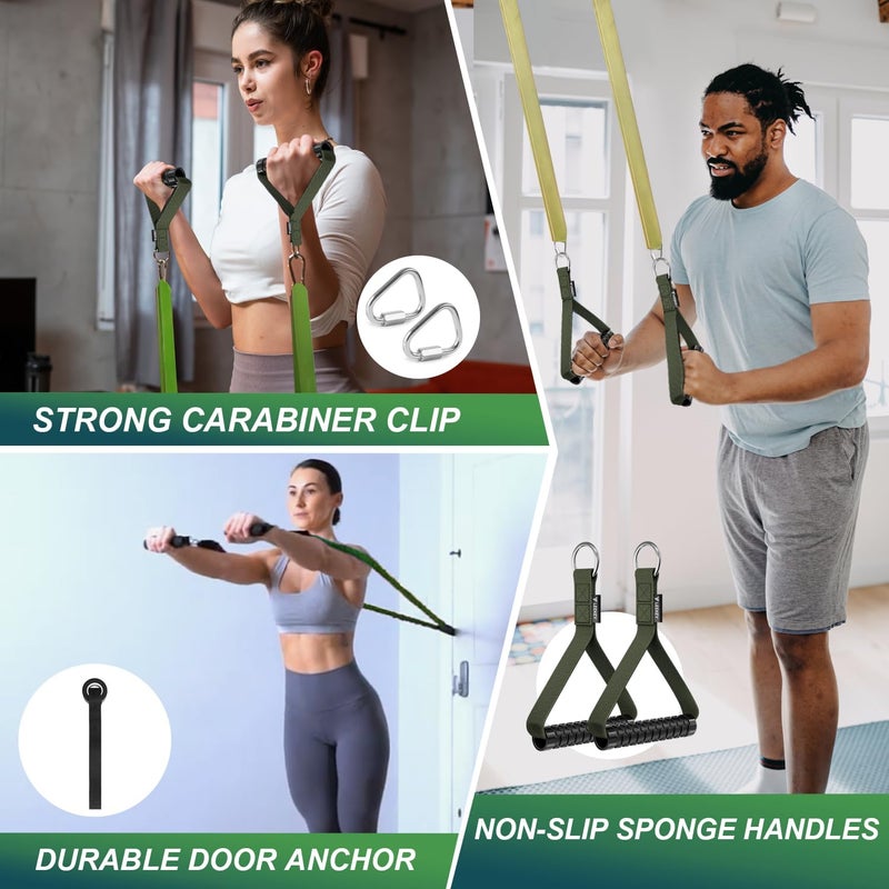 Leekey Resistance Bands, Exercise Bands with Handles,Pull Up Assist Bands - Band Set with Door Anchor - Bands for Working Out,Band for Men and Women Fitness Training,Home Workouts - Image 3