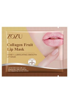 Zozu 15 Pcs Collagen Fruit Lip Mask Set Honey Lubricating Smooth Lip Mask Hydrating Moisturizing Improve Chapped Lips and Lip Wrinkles Nourishing Smooth Fade Lip Lines Lip Mask Set for Women and Men All Skin Types  - Image 2