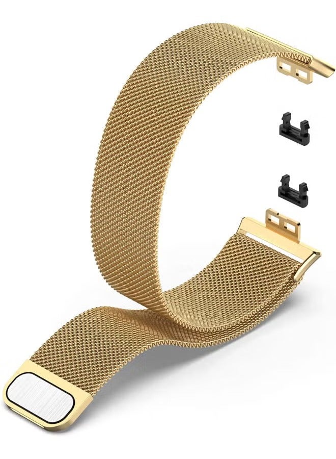 Stainless Steel Milanese Replacement Band For Huawei Watch Fit Gold/Black