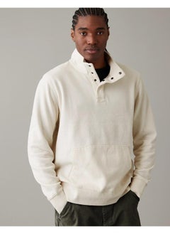 American Eagle Quarter-Snap Mockneck Pullover Sweatshirt  - Image 1