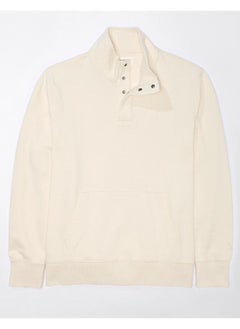 American Eagle Quarter-Snap Mockneck Pullover Sweatshirt  - Image 3