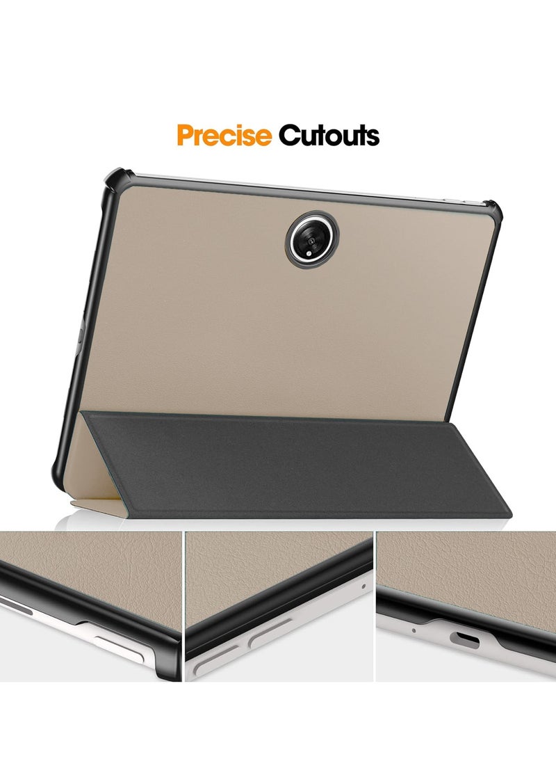 دبليو تيك حافظة جلدية ذكية قابلة للطي/الاستيقاظ التلقائي/النوم التلقائي لهاتف OnePlus Pad 2023 مقاس 11.61 بوصة ذهبي - Image 4