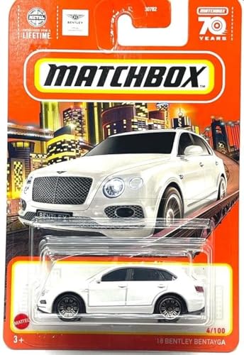 Matchbox 1:64 Scale White Bentley Bentayga Car Diecast Vehicle - Image 1