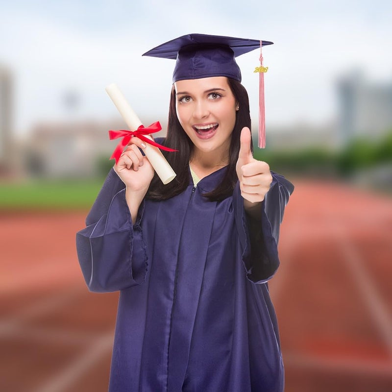 شرابة التخرج 2026، شرابة التخرج 2026، شرابات قبعة التخرج الأكاديمية 2026 مع قلائد تاريخية ذهبية للخريجين، زينة قبعة التخرج للخريجين، وردي - Image 4