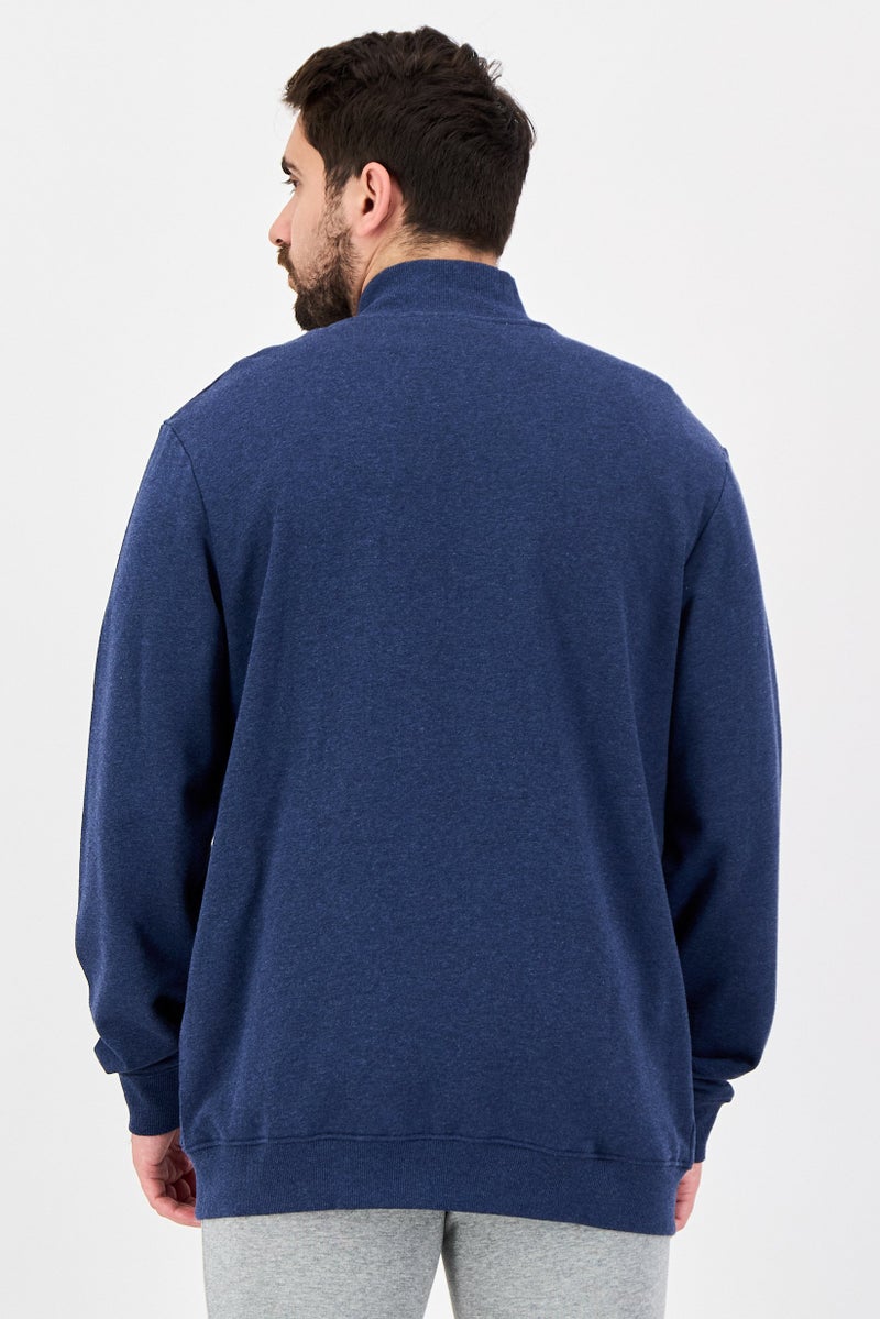 Reebok Men Sportswear Fit Long Sleeve Outdoor Track Jacket, Navy - Image 3