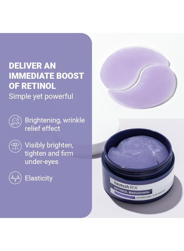 هيميش رقعة عين باكوشيول هيدروجيل من ار اكس ريتينول - رقع مضادة للشيخوخة تحت العين، تركيبة مرطبة مع الريتينول، 2% نياسيناميد للهالات السوداء والانتفاخات والتجاعيد، للعناية بالبشرة الكورية، 1.4 غرام/60 - Image 3