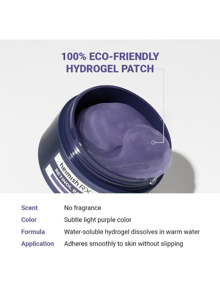 هيميش رقعة عين باكوشيول هيدروجيل من ار اكس ريتينول - رقع مضادة للشيخوخة تحت العين، تركيبة مرطبة مع الريتينول، 2% نياسيناميد للهالات السوداء والانتفاخات والتجاعيد، للعناية بالبشرة الكورية، 1.4 غرام/60 - Image 5