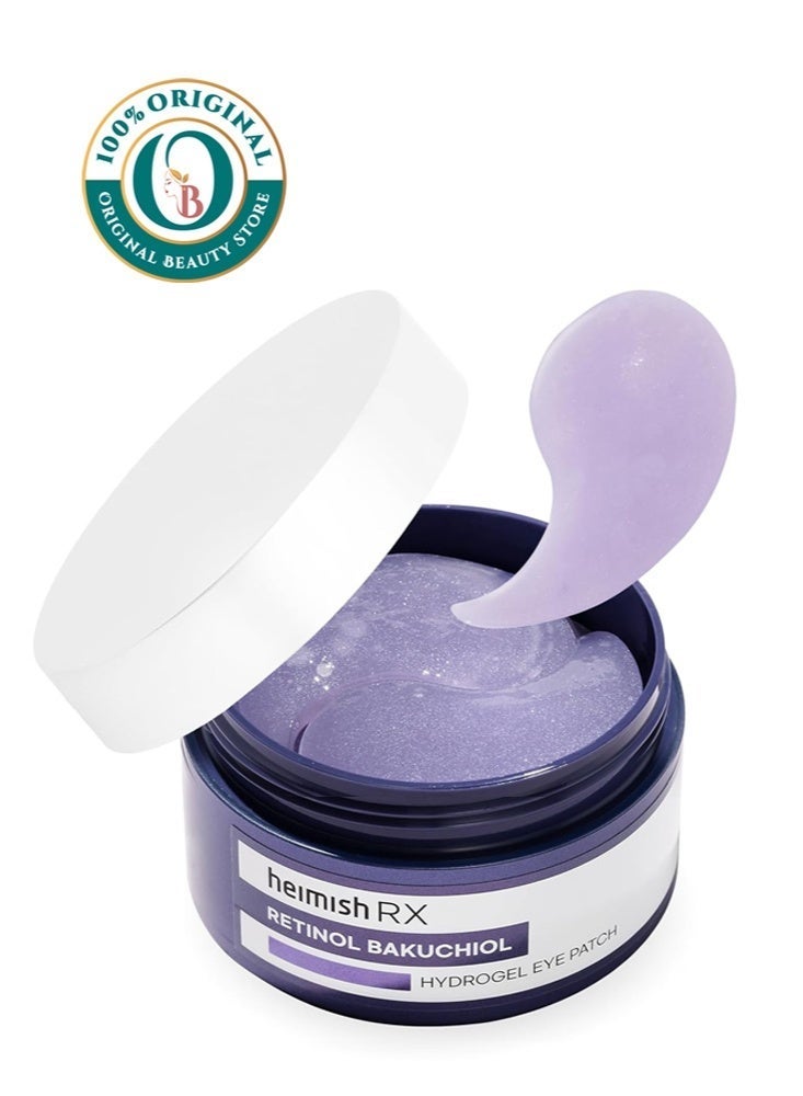 هيميش رقعة عين باكوشيول هيدروجيل من ار اكس ريتينول - رقع مضادة للشيخوخة تحت العين، تركيبة مرطبة مع الريتينول، 2% نياسيناميد للهالات السوداء والانتفاخات والتجاعيد، للعناية بالبشرة الكورية، 1.4 غرام/60 - Image 1