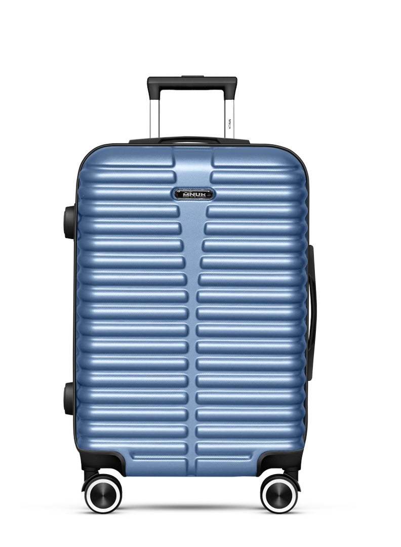 MNUK Destiny Carry-on Luggage | Hardside Soft Handle Trolley with TSA Lock | 360° 4 Wheeler| Cabin-20 Inch, Blue - Image 1