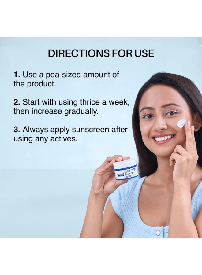 DERMDOC 2% Kojic Acid Night Cream 25g | With Niacinamide & Alpha Arbutin | Face Moisturizer For Glowing & Brightening Skin | Reduces Dark Spots & Pigmentation | Minimizes Pores | Anti Aging - Image 4