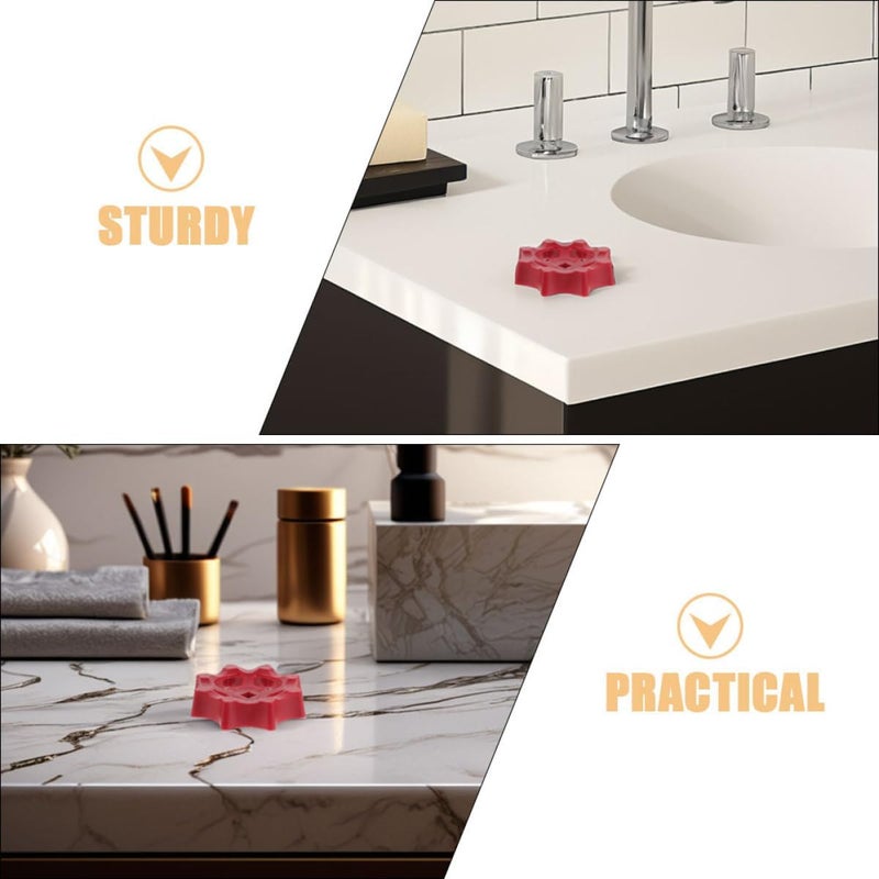 POPETPOP 2pcs Red Abs Valve Hand Wheel 6x6mm Square Stem Replacement Faucet Handle Shutoff Valve Stem Tool for Outdoor Water Spigot and Plumbing Repair - Image 3