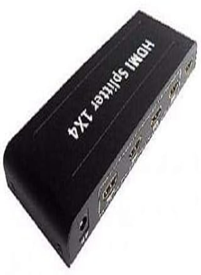 OR HDMI-a Splitter Gold 1/in to 4/out. 1.4v Metal Box Black