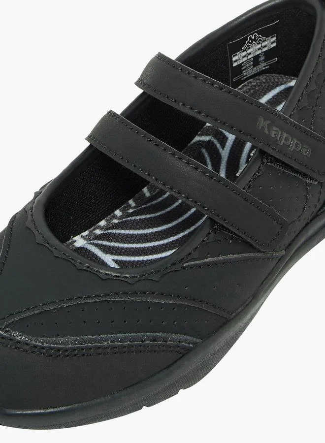 Kappa BLACK Girls Panelled Hook & Loop Sneakerina School Shoes for Women | Best Price UAE